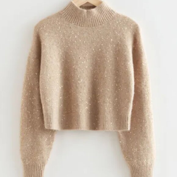 Sequin crop top sweater - Picture 1 of 8